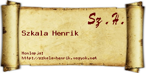 Szkala Henrik névjegykártya